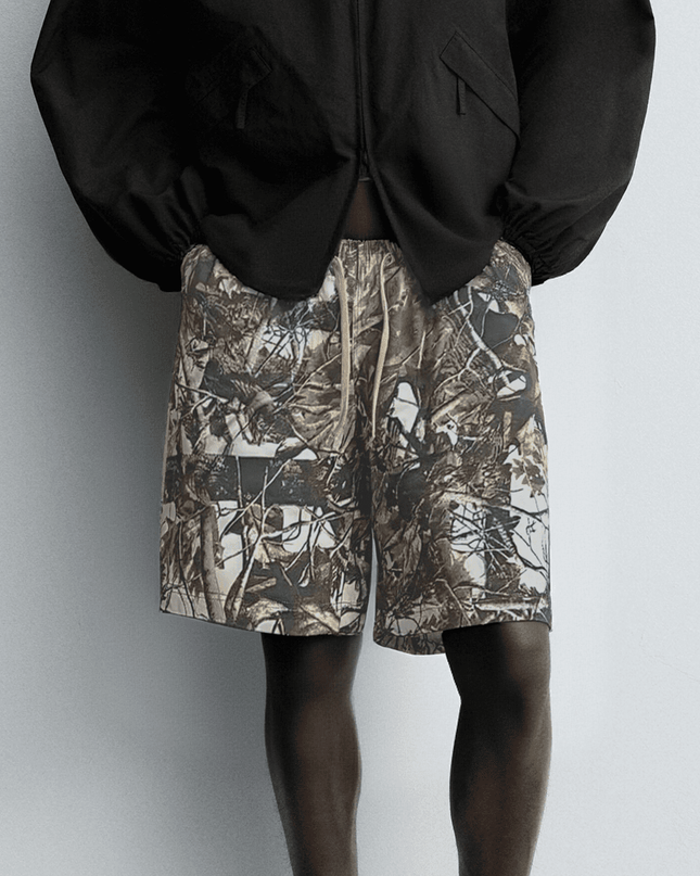 Sheen Signature Heavyweight French Terry Camo Shorts (orange)