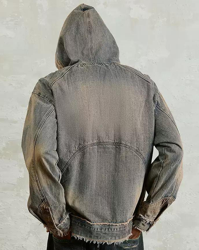 SER APH Distressed Denim Hoodie (RF Version)