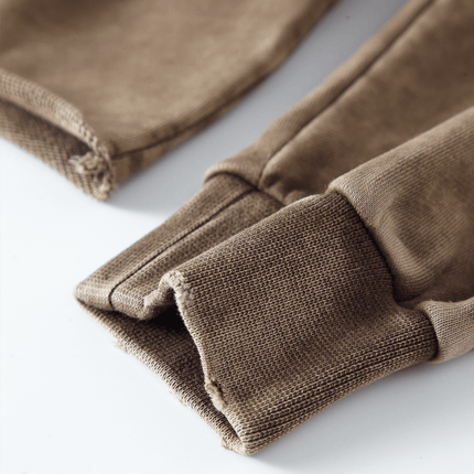 Genesis Washed Raw-Edge Cropped Crew Neck Sweatshirt