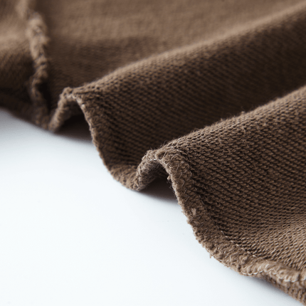 Genesis Washed Raw-Edge Cropped Crew Neck Sweatshirt