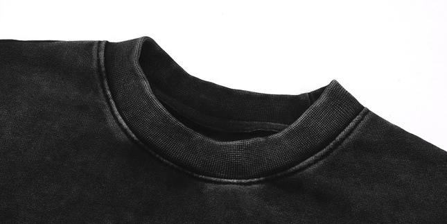 Seraph World Distressed Cropped Oversized Sweatshirt