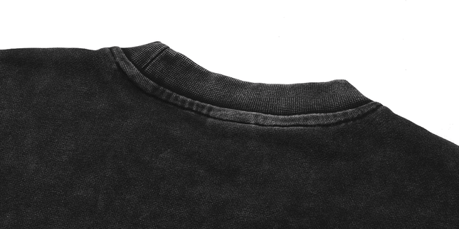 Seraph World Distressed Cropped Oversized Sweatshirt