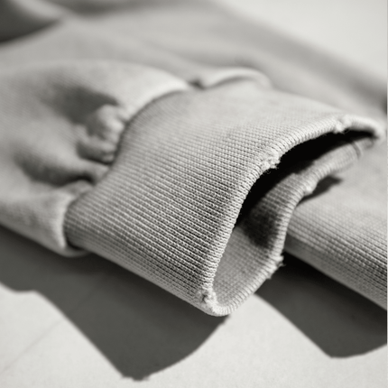 Genesis Washed Raw-Edge Cropped Crew Neck Sweatshirt