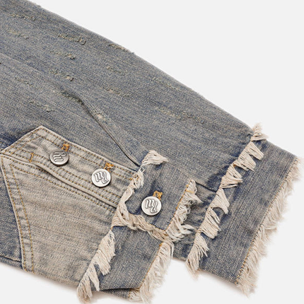 RF Distressed Denim Hoodie