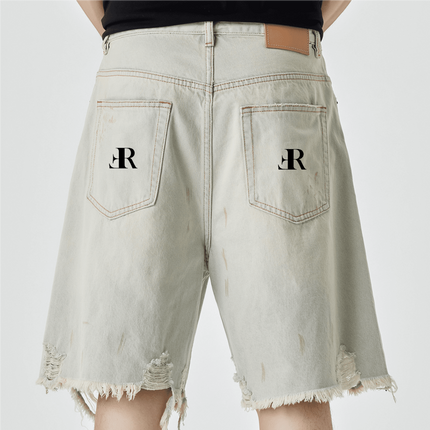 Distressed Denim Shorts