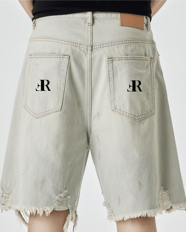 Distressed Denim Shorts