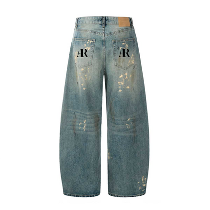 Hand-Painted Loose Streetwear Jeans