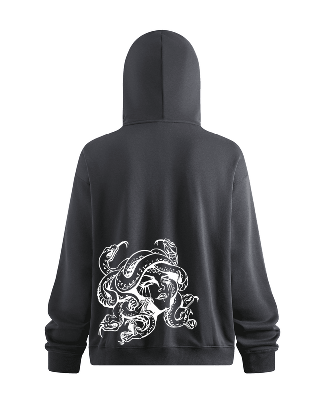 7 Deadly Sin Medusa Zip-up Hoodie with Built-in Face Mask