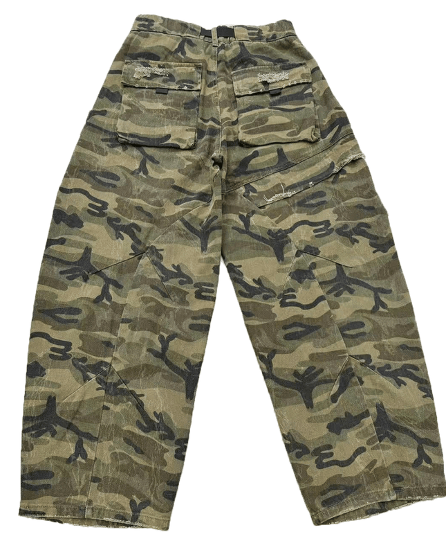 Camouflage Loose Wide-leg Jeans
