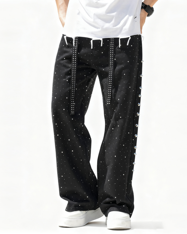 Rockstar Loose Straight Embellished Jeans