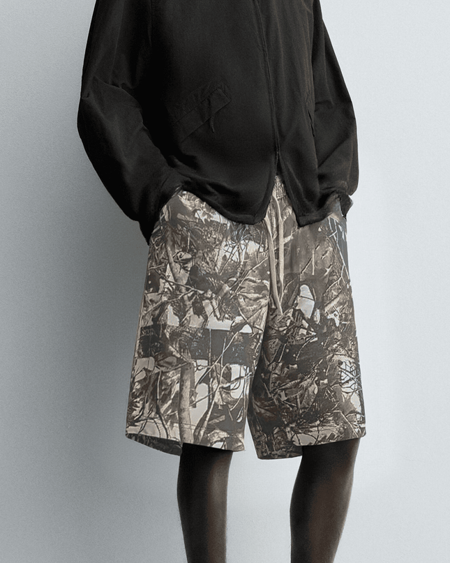 Sheen Signature Heavyweight French Terry Camo Shorts (orange)