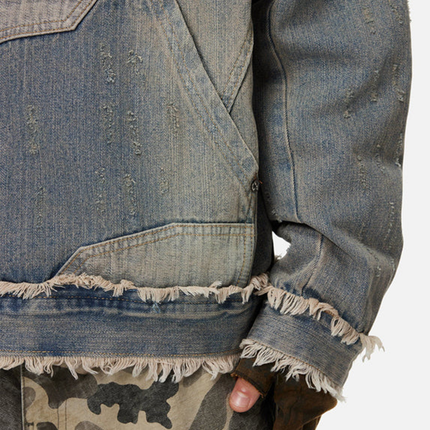 Seraph Distressed Denim Hoodie