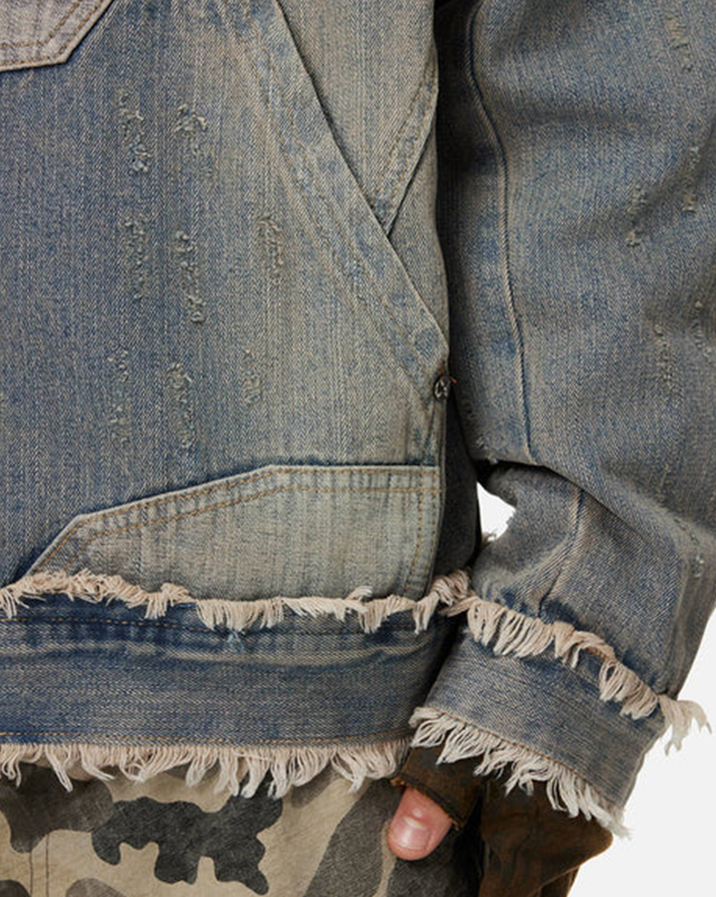 Seraph Distressed Denim Hoodie
