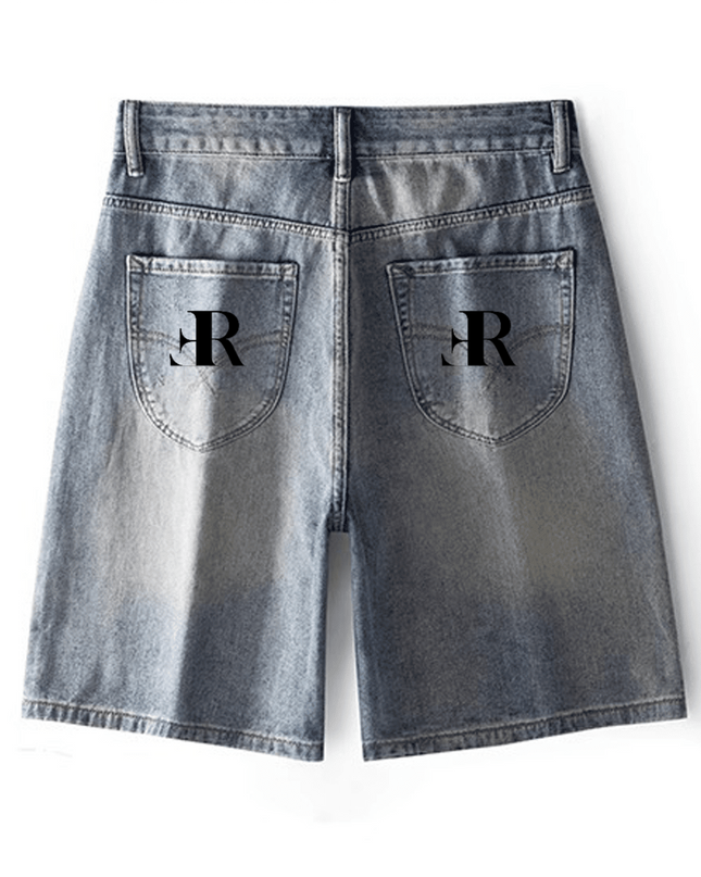 Vintage Straight-leg Loose Denim Shorts