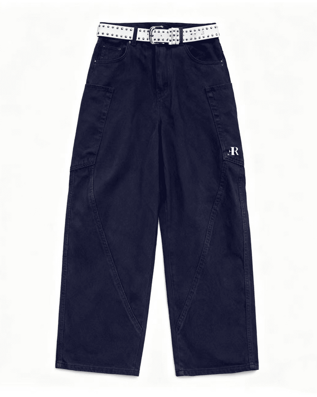 Loose Fit Straight-Leg Washed Basic Jeans