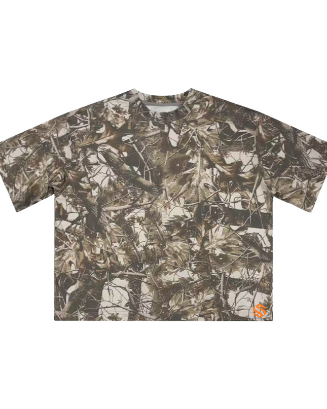 Sheen Signature Heavyweight Cropped Camouflage T-Shirt