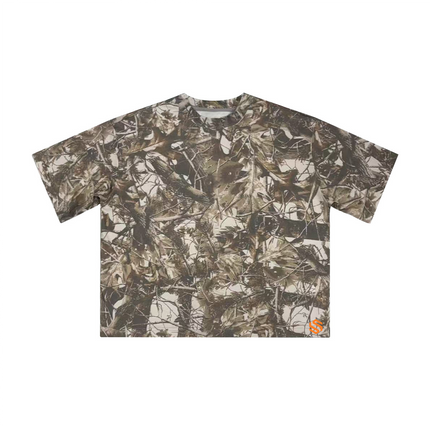 Sheen Signature Heavyweight Cropped Camouflage T-Shirt (orange)