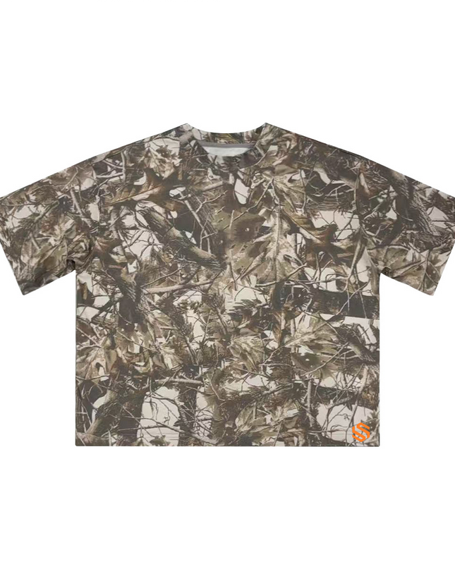 Sheen Signature Heavyweight Cropped Camouflage T-Shirt