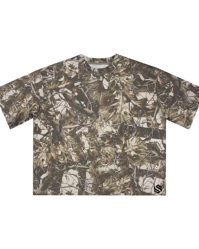 Sheen Signature Heavyweight Cropped Camouflage T-Shirt