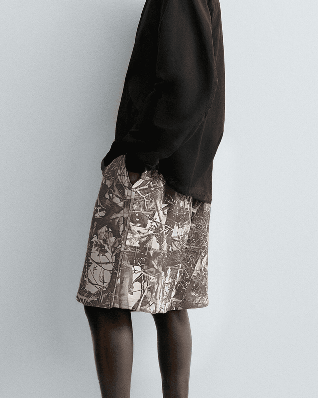 Sheen Signature Heavyweight French Terry Camo Shorts (orange)