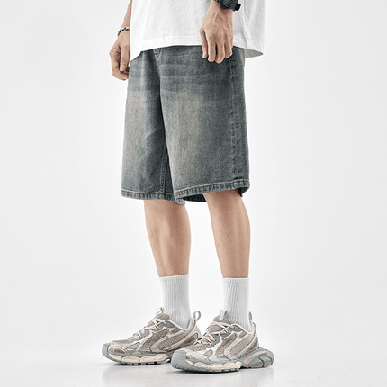 Vintage Straight-leg Loose Denim Shorts