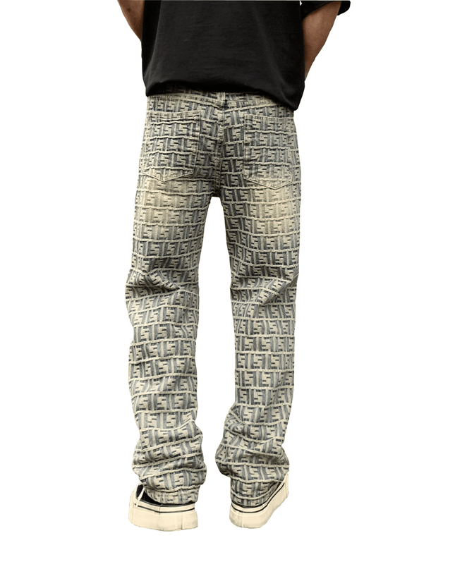 Seraph Jacquard All-over Letter Jeans