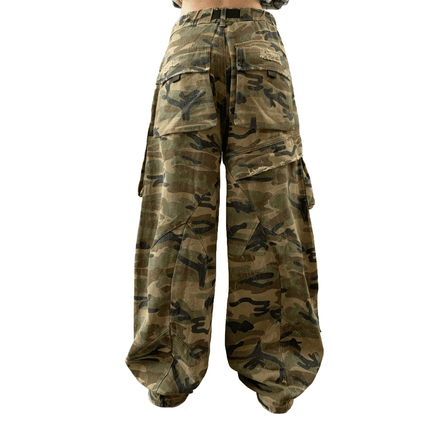 Camouflage Loose Wide-leg Jeans