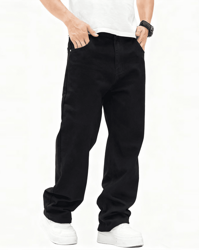 Unisex Relaxed Fit Straight-Leg Denim Jeans