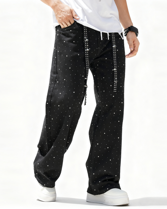 Rockstar Loose Straight Embellished Jeans