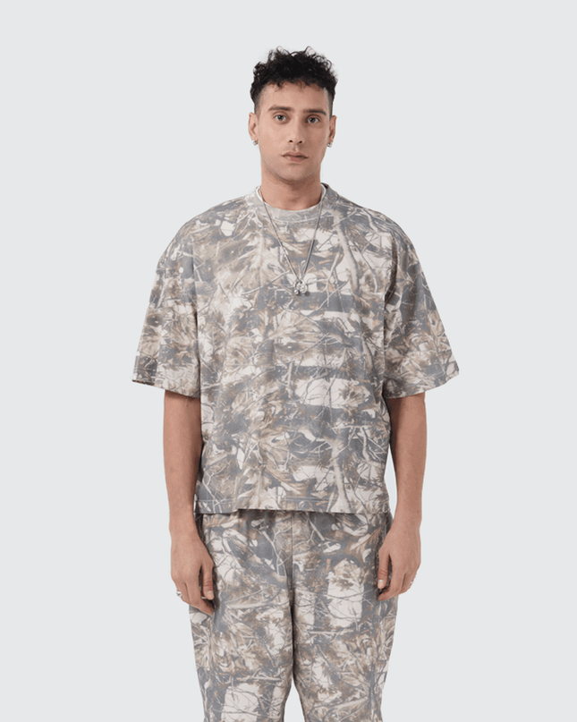 Sheen Signature Heavyweight Cropped Camouflage T-Shirt