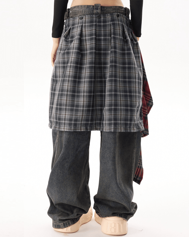 Unisex Loose Fit Straight-Leg Washed Jeans