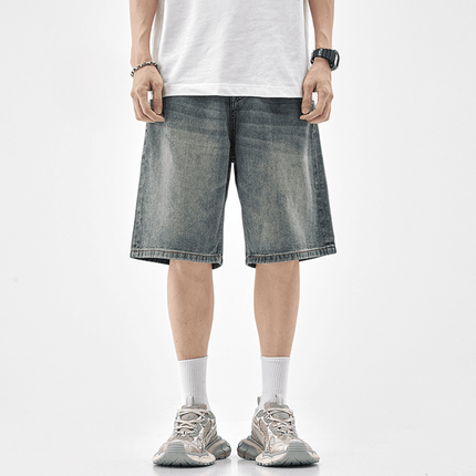 Vintage Straight-leg Loose Denim Shorts