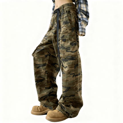 Camouflage Loose Wide-leg Jeans