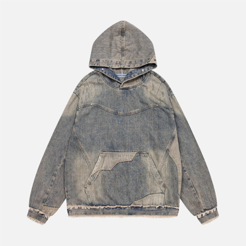 Seraph Distressed Denim Hoodie