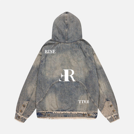 RF Distressed Denim Hoodie