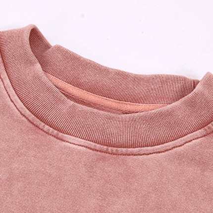 Seraph World Distressed Cropped Oversized Sweatshirt