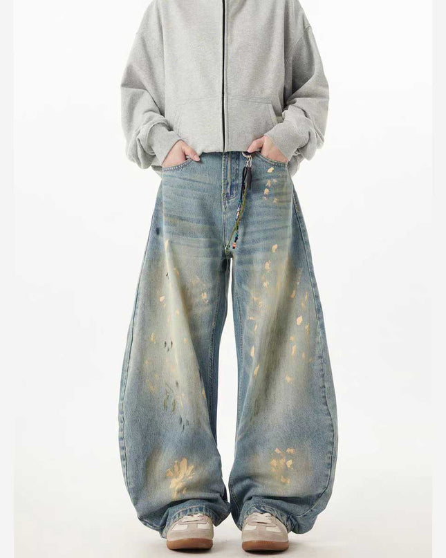 Hand-Painted Loose Streetwear Jeans