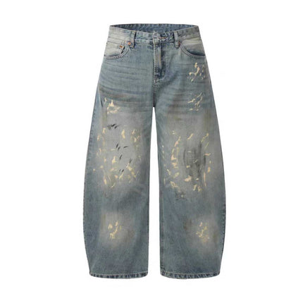 Hand-Painted Loose Streetwear Jeans