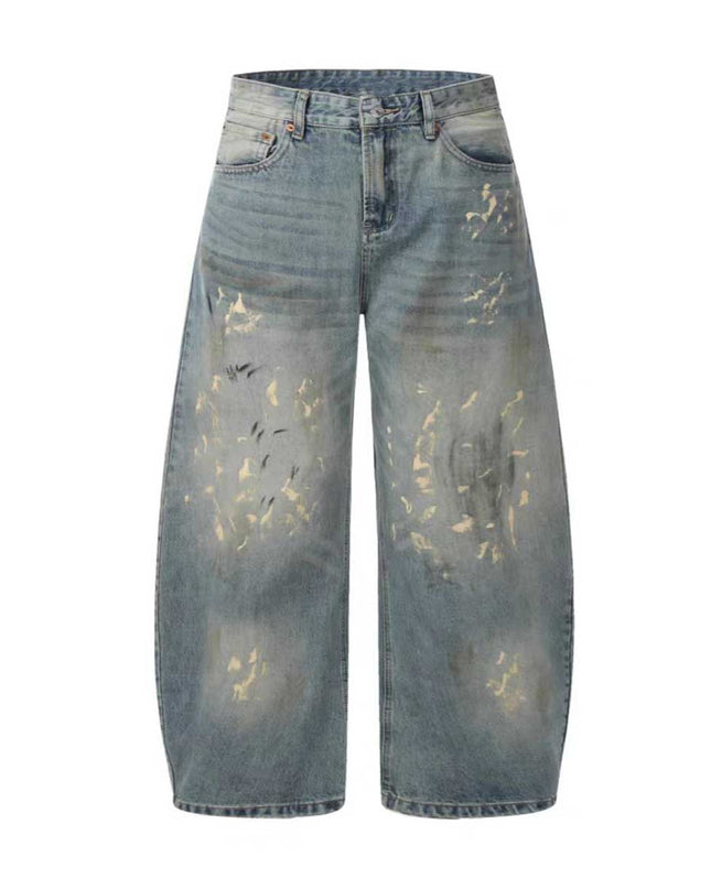 Hand-Painted Loose Streetwear Jeans