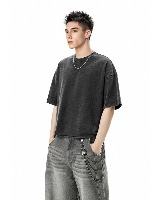GENESIS CROPPED SNOW WASHED SHIRT