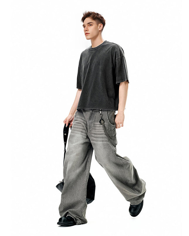 GENESIS CROPPED SNOW WASHED SHIRT