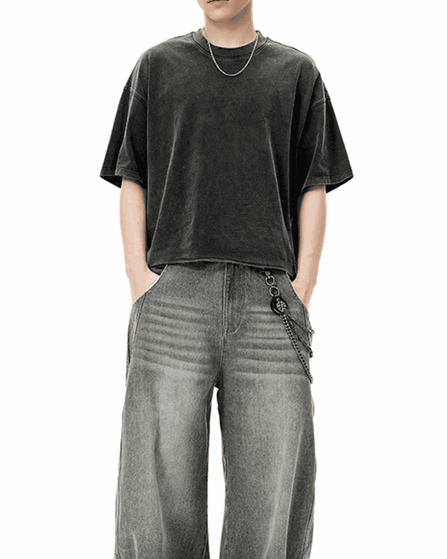 GENESIS CROPPED SNOW WASHED SHIRT